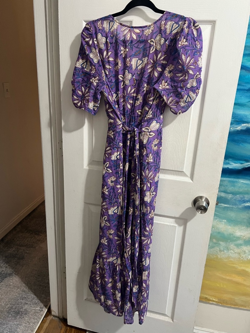 XiRENA Purple Floral Maxi Dress with Puff Sleeves - Picture 9 of 9